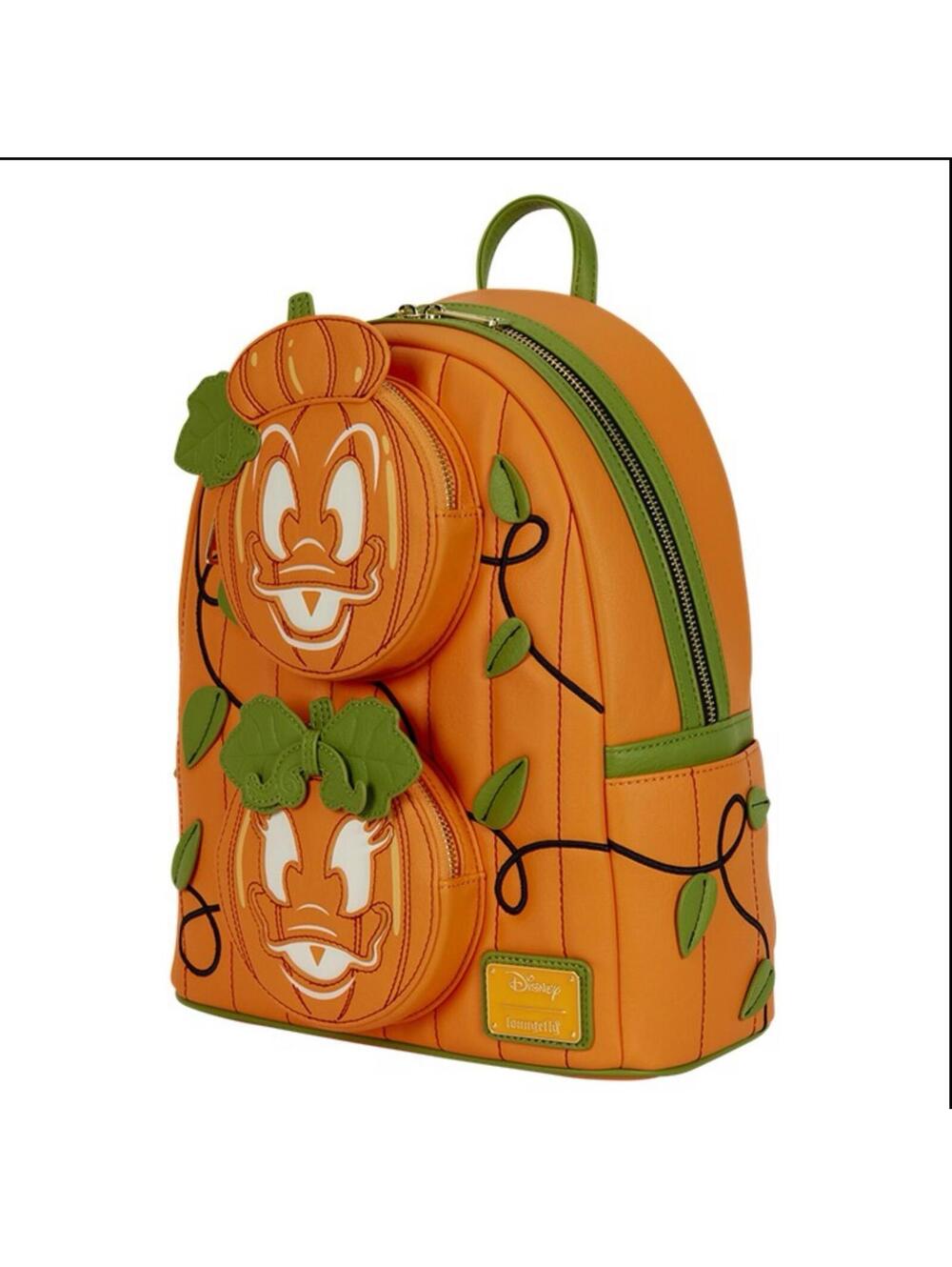 Loungefly Donald & Daisy Jack-o'-Lantern Glow Mini Backpack - Picture 3 of 5